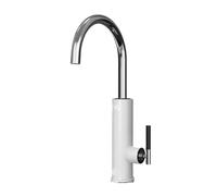 Robinet d'eau chaude instantanée, Robinet De Cuisine 2 En 1, Chauffe-eau Électrique, Mélangeur Chauffant À Flux, Bec Pivotant, Chauffage Sans Réservoir pour évier de cuisine ou de salle de bain(White)