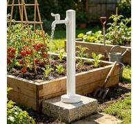 Robinet d'eau de colonne extérieur autoportant, bouche d'incendie de robinet de support de jardin en acier inoxydable, distributeur d'eau pour l'irrigation de potager de ferme(A,Height: 60cm/23.6in)