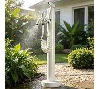 Robinet d'eau de colonne extérieur autoportant, bouche d'incendie de robinet de support de jardin en acier inoxydable, distributeur d'eau pour l'irrigation de potager de ferme(C,Height: 95cm/37.4in)