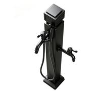 Robinet d'eau de jardin à colonne d'eau extérieure avec robinet et pistolet de pulvérisation, robinet de tuyau antigel à colonne d'eau, bouche d'eau(Style 4,Height: 60cm/23.6in)