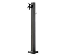 Robinet d'eau de jardin à colonne extérieure avec double entrée, bouche d'eau verticale en acier inoxydable, poteau de robinet antigel pour l'irrigation et l'arrosage de la cour(A,Height: 60cm/23.6in)