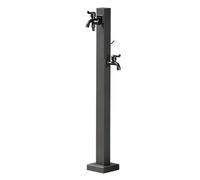 Robinet d'eau de jardin à colonne extérieure avec double entrée, bouche d'eau verticale en acier inoxydable, poteau de robinet antigel pour l'irrigation et l'arrosage de la cour(B,Height: 95cm/37.4in)