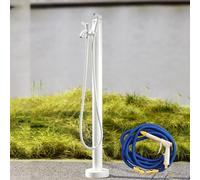 Robinet d'eau de jardin - Bouche d'incendie extérieure montée au sol avec rallonge de robinet et pistolet pulvérisateur pour l'irrigation et le lavage de l'arrière-cour