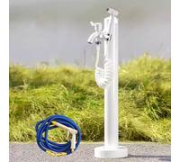 Robinet d'eau de jardin - Bouche d'incendie extérieure montée au sol avec rallonge de robinet et pistolet pulvérisateur pour l'irrigation et le lavage de l'arrière-cour