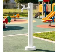 Robinet d'eau de jardin en acier inoxydable avec colonne d'eau extérieure autoportante, poteau de robinet de fontaine décoratif pour bouche d'eau de cour verticale(B,Height: 95cm/37.4in)