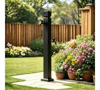 Robinet d'eau de Jardin en Acier Inoxydable, Robinet de Tuyau Antigel Colonne d'eau Extérieure, Bouche d'incendie Sur Pied, Élément d'eau Décoratif pour Villa Cour Pelouse(C,Height: 80cm/31.5in)