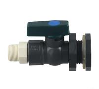 Robinet d'eau de pluie 3/4 pratique en PVC avec raccord cloison pour aquarium et jardin (B)