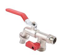 Robinet D'eau Double à 90 Degrés, Robinet à Double Valve, Robinet de Tuyau de Machine à Laver 1 Entrée 2 Sorties, Robinet de Lavabo à Double Valve, Outils pour La Maison, Le Jardin et L'extérieur.