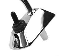 Robinet d'eau électrique 12 V pour caravane, bateau - Robinet à bec pivotant en acier inoxydable avec interrupteur - RV pour camping-car, van - Mélangeur d'évier de cuisine - Base en alliage de zinc
