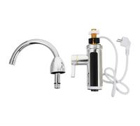 Robinet D'eau Électrique 3 Kw, Affichage Numérique, Chaud Froid | Installation Facile, Prise Eu, 220 V, Usage Salle de Bain et Bureaux, Blanc, Plastique Acier Inoxydable