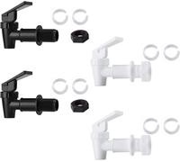 Robinet D'eau En Plastique Sans Bpa, Seau À Eau Domestique De Rechange, Systèmes De Filtration Pour Refroidisseur D'eau, Carafe D'eau (2 Noirs)