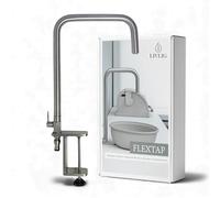 Robinet d'eau flexible pour cuisine extérieure ou camping - Robinet d'eau de jardin en acier inoxydable de qualité supérieure - Robinet d'eau froide - Lavabo mobile polyvalent