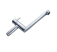 Robinet d'eau froide à poignée unique avec bec rotatif, fabriqué en acier inoxydable pour une utilisation efficace dans la cuisine ou la buanderie