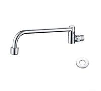 Robinet d'eau froide mural moderne avec bec pivotant pour évier de cuisine et salle de bain Finition en alliage de zinc (25 cm)