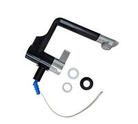 Robinet d'eau froide pliable 12 V micro-interrupteur noir/chrome bec 160 mm pour caravane, camping-car, bateau et système d'eau à micro-commutation