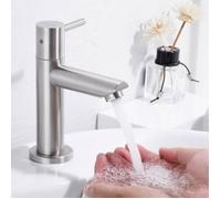 Robinet d'eau froide pour robinet de salle de bain robinet de lavabo chrom avec bec robinet d'eau froide de salle de bain
