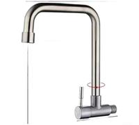 Robinet d'eau froide simple 304 en acier inoxydable avec support mural (F)