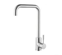 Robinet d'eau plat en acier inoxydable 304 pour évier de cuisine, option eau froide et chaude, design à trois voies, fonction double usage pour laver les légumes et la vaisselle (tuyau d'entrée B-80