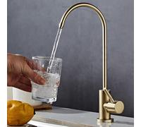 Robinet d'eau potable, purificateur d'eau potable en acier inoxydable pour petites cuisines et espace de comptoir limité (doré)