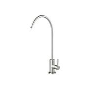 VEVOR Robinet d'eau potable sans plomb en acier inoxydable, robinet à osmose inverse avec valve en laiton massif, filtrée à arc élevé, pour évier cuisine, comptoir de bar, café, couleur nickel brossé