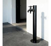 Robinet d'eau résistant au gel, robinet de jardin extérieur pour patio, cour, bouche d'incendie de ferme, poteau de pilier de colonne d'eau noire(Style 2,Height: 95cm/37.4in)