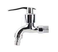 Robinet d'eau, robinet de machine à laver mural G1/2 pouces pour salle de bain de buanderie, robinet d'eau froide simple en alliage de zinc avec couvercle