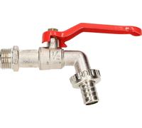 Robinet d'écoulement à bille KOTARBAU® avec raccord de tuyau 1/2" comme point de soutirage extérieur