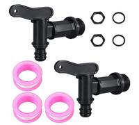 Robinet d'Ecoulement IBC 3/4 Pouces - 2 Pièces pour Cuve Plastique et Récupérateur d'Eau de Pluie - Adaptateur de Boîte de Rangement D'eau IBC - Citerne de Pluie avec Ruban d'Etanchéité