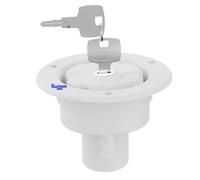 Robinet d'entrée d'eau de rechange pour camping-car - Valve d'entrée d'eau verrouillable avec clés - Couvercle de rechange de trappe de remplissage anti-poussière pour camping-car, caravane, bateau