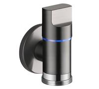 Robinet D'Équerre Universel Robinet D'Arrêt Coudé G1/2 En Laiton Pour Robinets De Lave-Linge Avec Arrêt Automatique Interface Filetée G3/4 Gris