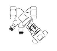 Robinet d'équilibrage Hydrocontrol VTR - PN 25 DN 32 - Filetage femelle des deux côtés avec 2 prises de pression - 1060210