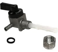 Robinet d'essence Robinet d'essence, M12 x 1, sortie à droite, sans poche à eau, levier en plastique