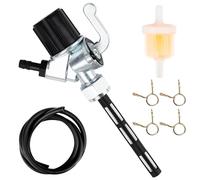 Robinet D'essence sous Pression 6 mm Tuyau D'essence Kit Durite Essence 1m Ø 5mm Conduite de Carburant + 1 Filtres à Carburant + 4 Colliers de Serrage compatible avec Simson S50 S51 S53 S70