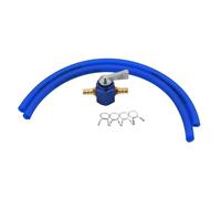 Robinet d'essence universel en ligne 6 mm avec interrupteur marche/arrêt CNC pour Honda, Yamaha, Kawasaki, KTM Carburateur kit Carbu pour Moteur(Blue Set)