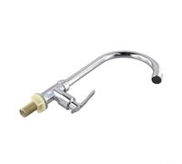 Robinet d'évier à eau froide à levier unique - Robinet de cuisine en plastique et acier - Économie d'eau pour éviers standard - Pour camping-car, buanderie, jardin extérieur