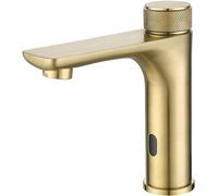 Robinet d'évier automatique sans contact - Robinet mitigeur mains libres pour salle de bain - Activé par capteur pour une utilisation facile - Parfait pour la maison et les espaces commerciaux