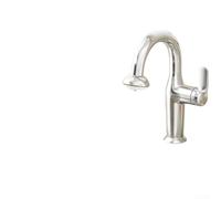 Robinet d'évier avec profil OVNI distinctif, mécanisme extractible, double modes d'eau, tuyau extensible de 60 cm, bec rotatif à 360°, contrôle de la température thermostatique (couleur chromée)