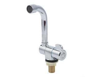 Robinet d'évier compact pliable pour camping-car avec capacité de rotation complète et filetage G1/2 pour installations dans des espaces restreints (B)