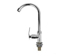 Robinet d'évier de cuisine à eau froide avec trou à levier unique - Construction en acier - Économie d'eau - Contrôle du débit - Installation simple - 1 unité