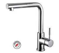 robinet de cuisine Fukana stile chromé , basse pression, avec douchette