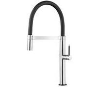 Robinet d'évier de cuisine AqvaZone AqvaKitchen 083159770 en acier inoxydable brossé, avec douchette