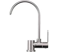 Robinet d'évier de cuisine brossé avec filtre à eau potable rotatif à 360°, purificateur par osmose inverse, compatible avec les tuyauteries de 1/4 pouce - Idéal pour une utilisation domestique