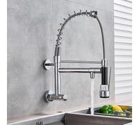 Robinet d'évier de cuisine for bar Farmhouse Commercial, robinet mural, robinets d'eau rabattables, mélangeur froid simple style printemps