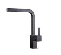 Robinet d'évier de cuisine multifonction avec douchette extractible à double fonction - Extensible et pivotant - Compatible lave-vaisselle - Installation facile