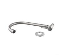 Robinet d'évier de cuisine mural en acier inoxydable 304 avec rotation à 360 degrés, valve résistante aux fuites et base fixe intégrée pour plus de stabilité (M)