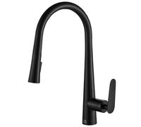 Robinet d'évier de cuisine NALDA noir avec bec extractible