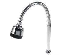 Robinet d'évier de cuisine pivotant à 360° en acier inoxydable avec pulvérisation réglable aérée et jet, fonctionnement sans goutte, design économiseur d'eau pour éviers simple/double cuve