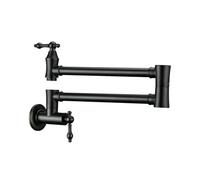 Robinet d'évier de cuisine pliable à bec verseur en laiton monté sur le pont avec trou de support unique Commercial