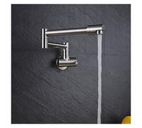 Robinet d'évier de cuisine, Robinet de cuisine pliable évier mitigeur laiton noir/doré/chrome 360 degrés simple froid mural rotatif bidet robinet(5)