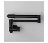 Robinet d'évier de cuisine, Robinet de cuisine pliable évier mitigeur laiton noir/doré/chrome 360 degrés simple froid mural rotatif bidet robinet(4)